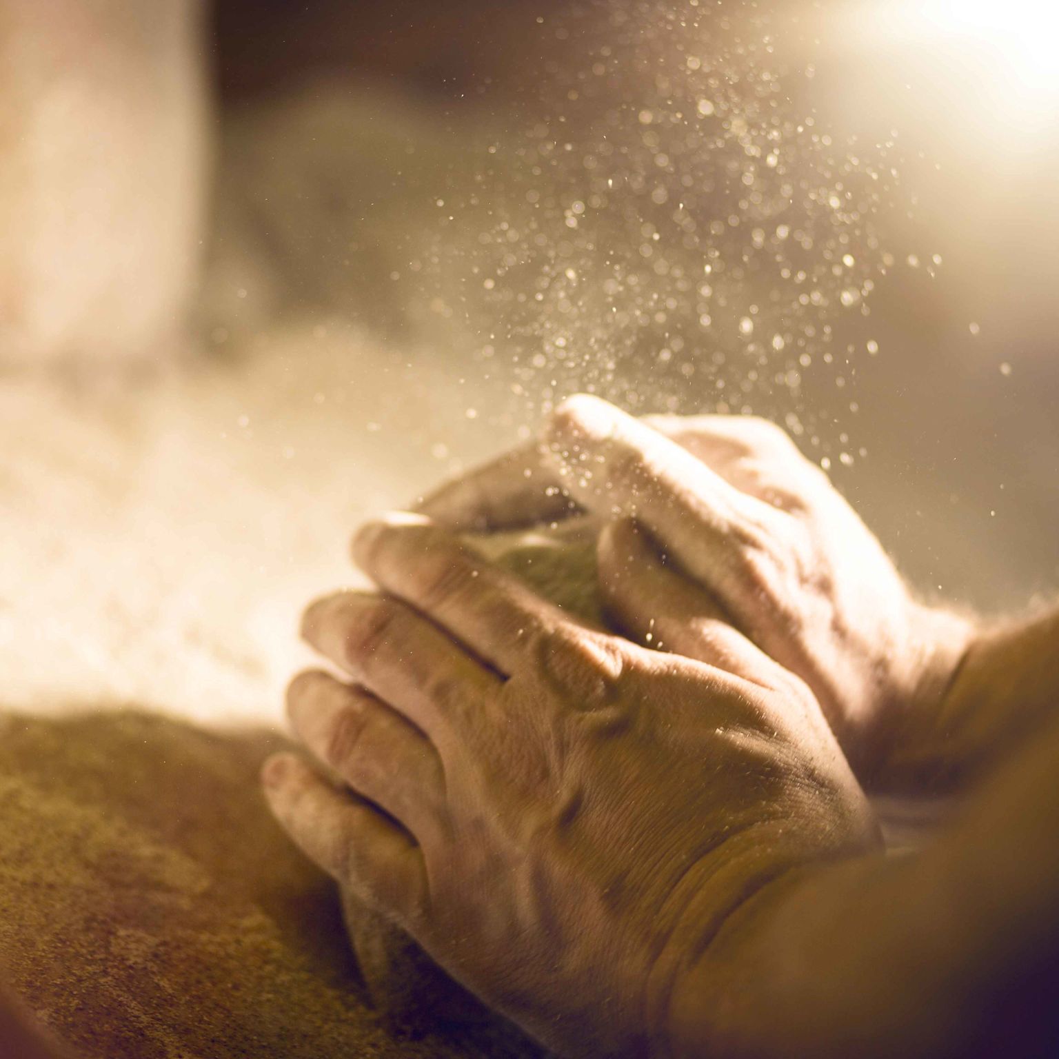 Making rye bread, Valais, Switzerland