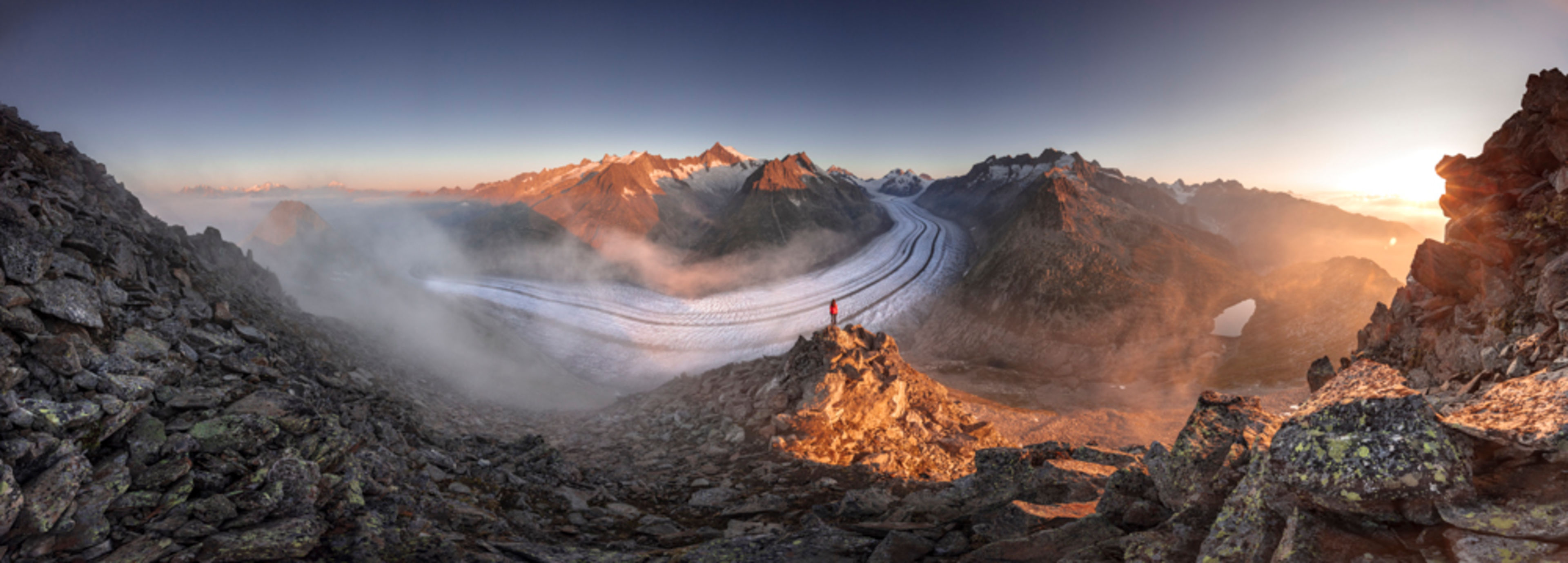 Feelfree, Angebot, Aletsch Arena, Sonnenaufgang, Wallis, Schweiz