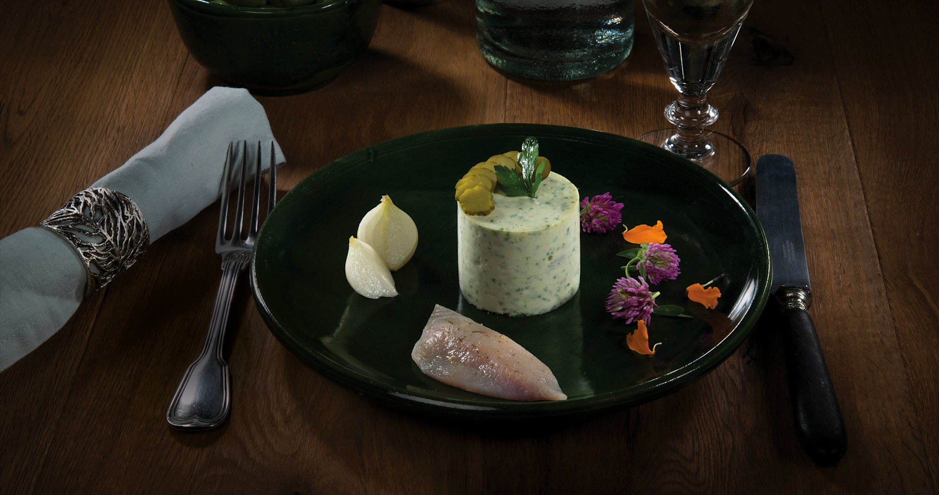 Smoked perch fillet mousse
