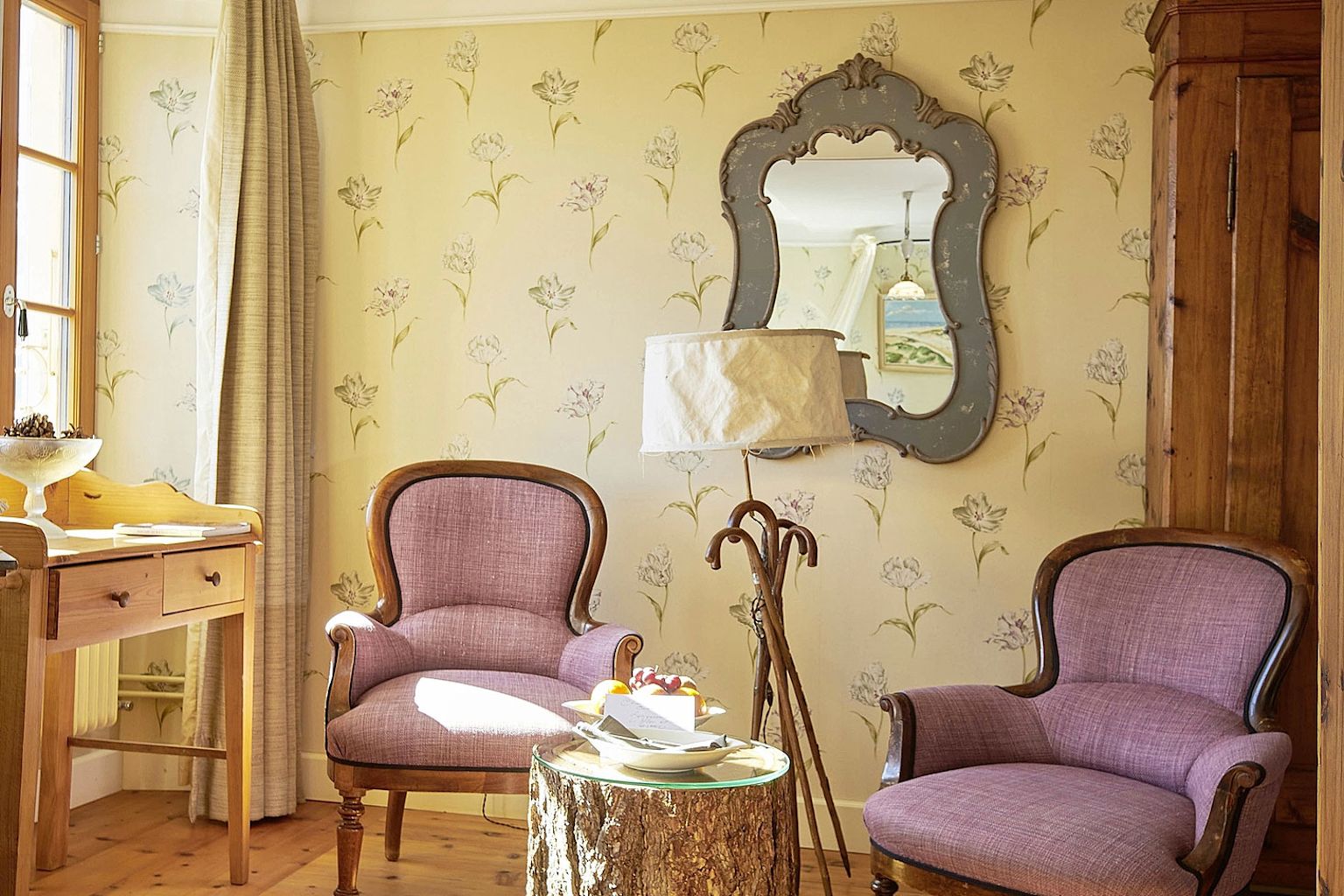 Little living room, Hotel Bella Tola. Valais, Switzerland