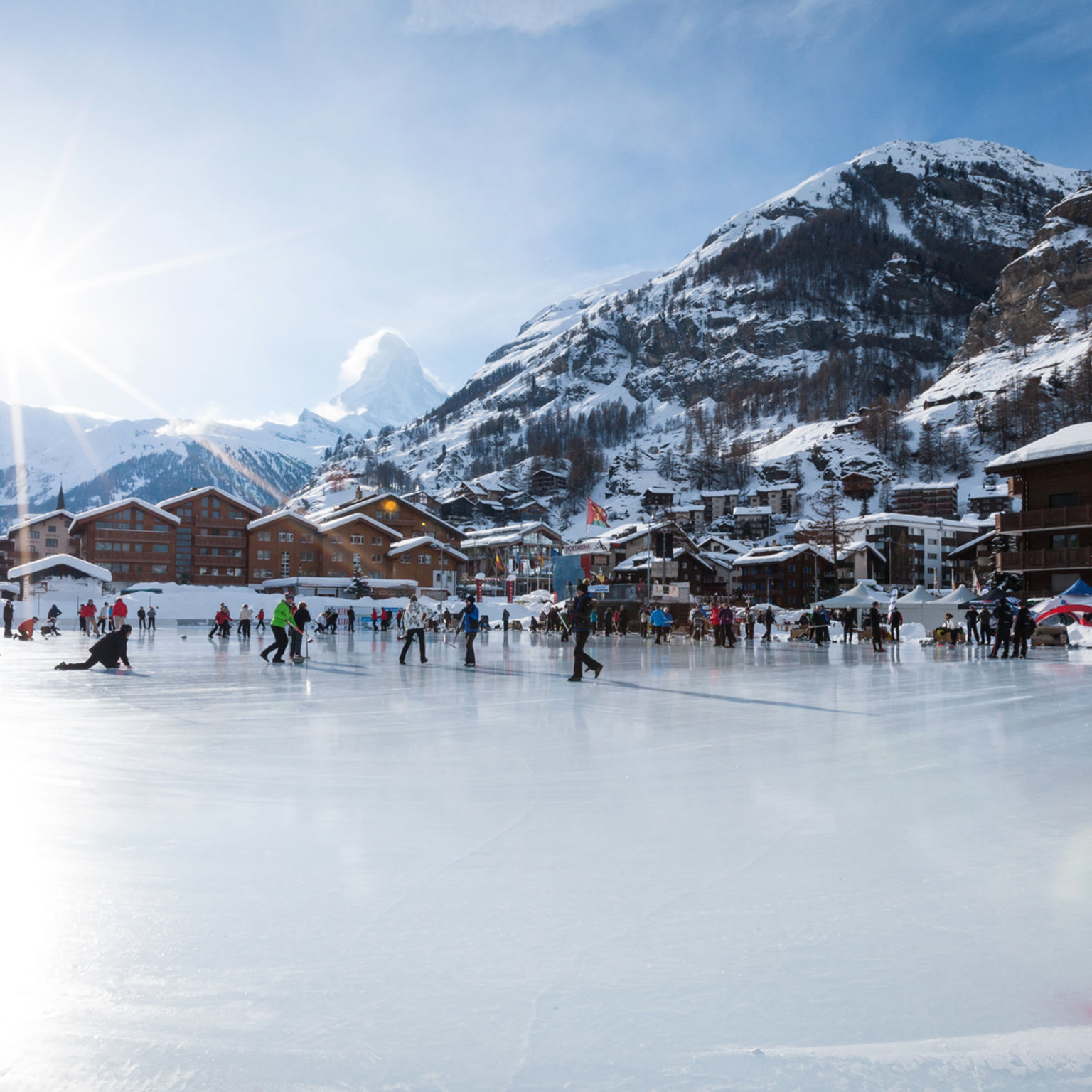 Natureisbahn in Zermatt, Wallis