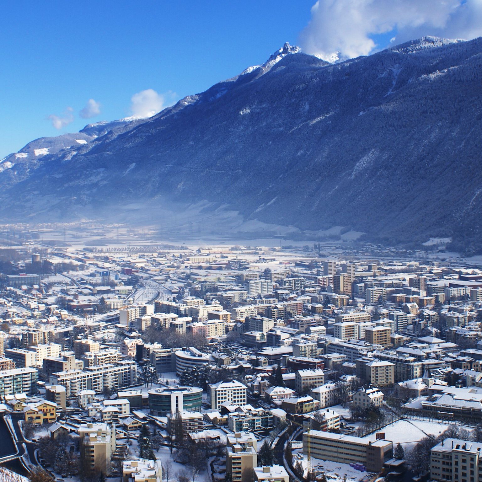 Martigny en hiver, Valais