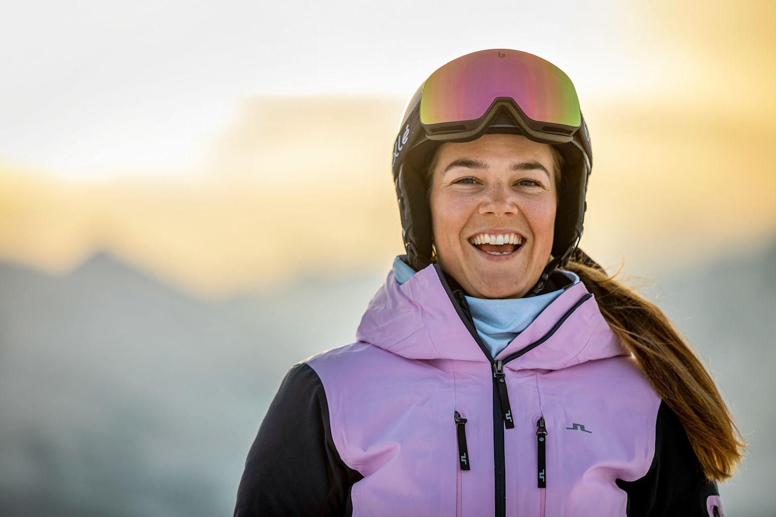 Mélanie Meillard on the slopes of Thyon in Valais, Switzerland.