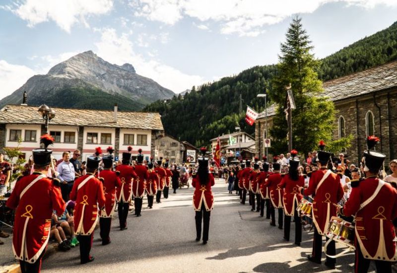 National day, first of August, 1st of August, Saastal, Valais, Switzerland