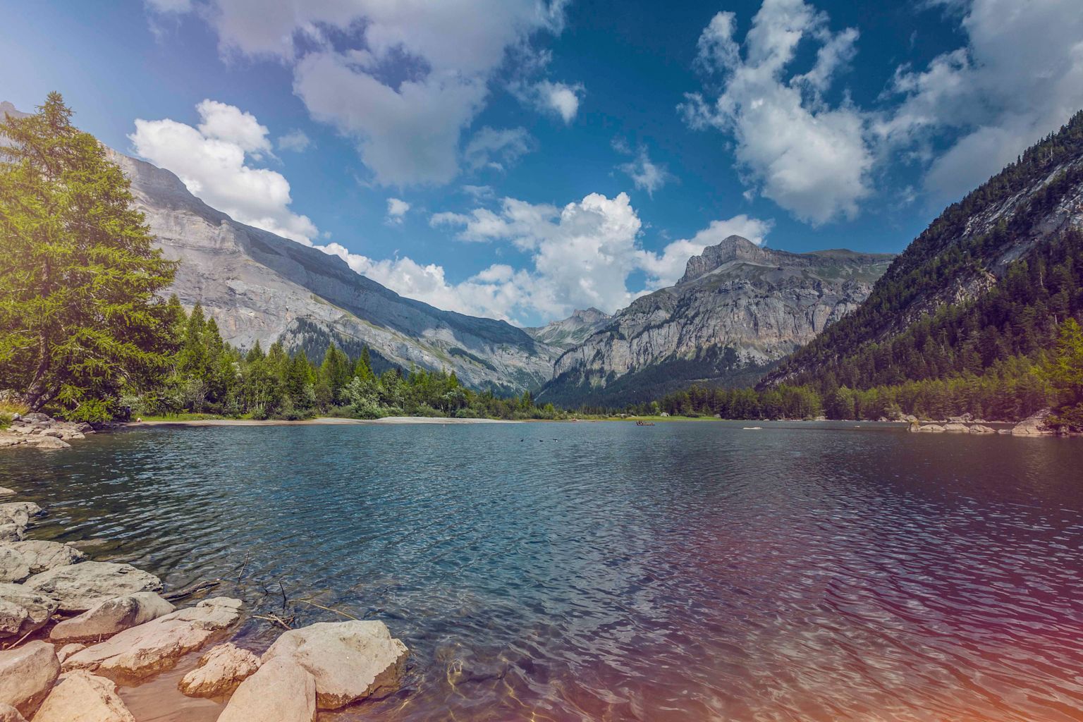 Lac de Derborence, Bergseen, Wallis, Schweiz