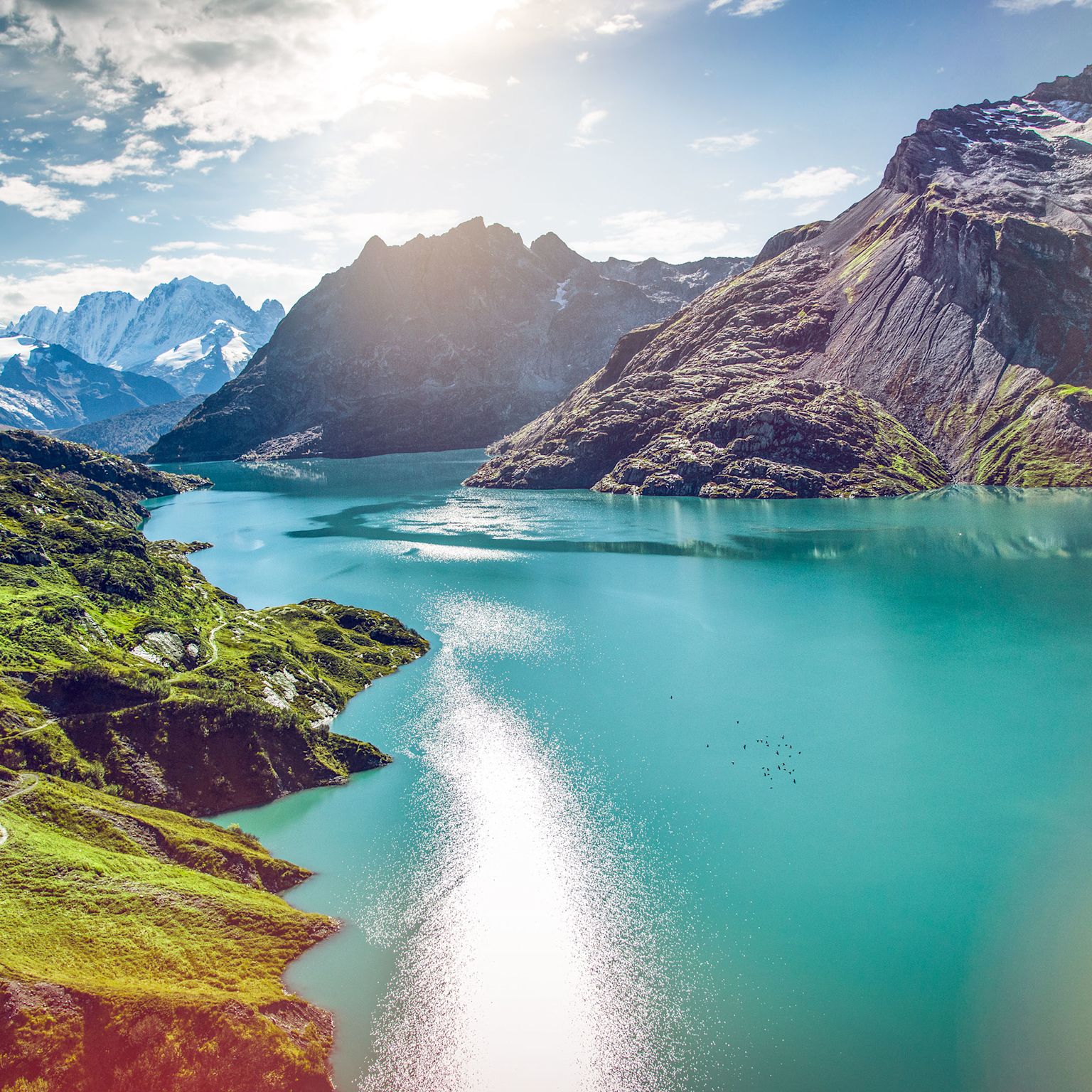 Lac du barrage d'Emosson à la Vallée de Trient, Valais