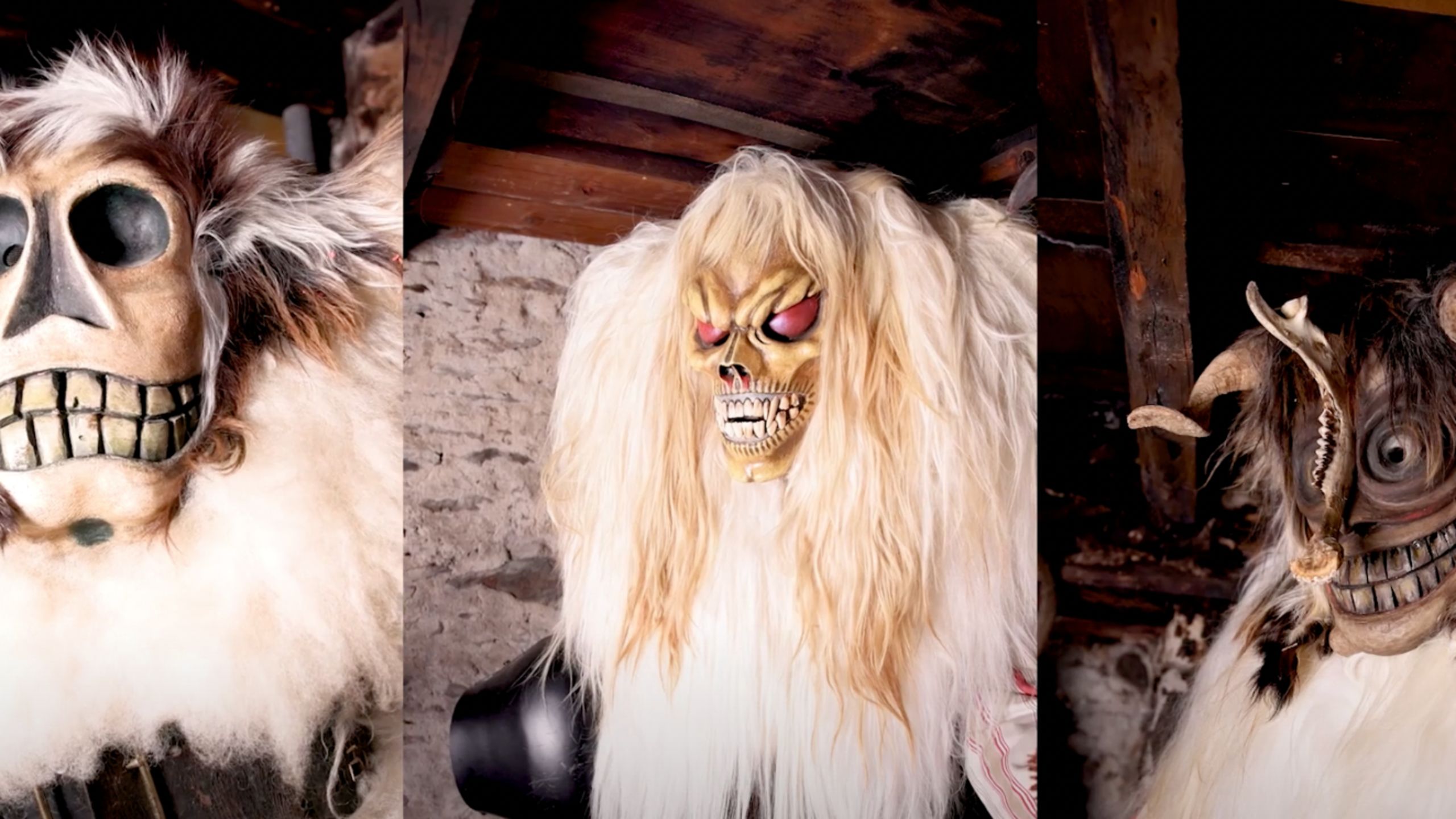 Die Tschäggättä sind Karnevalsfiguren im Lötschental. Wallis, Schweiz