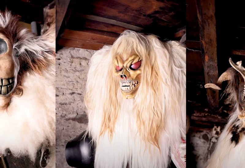 The Tschäggättä are carnival characters in the Lötschental. Valais, Switzerland