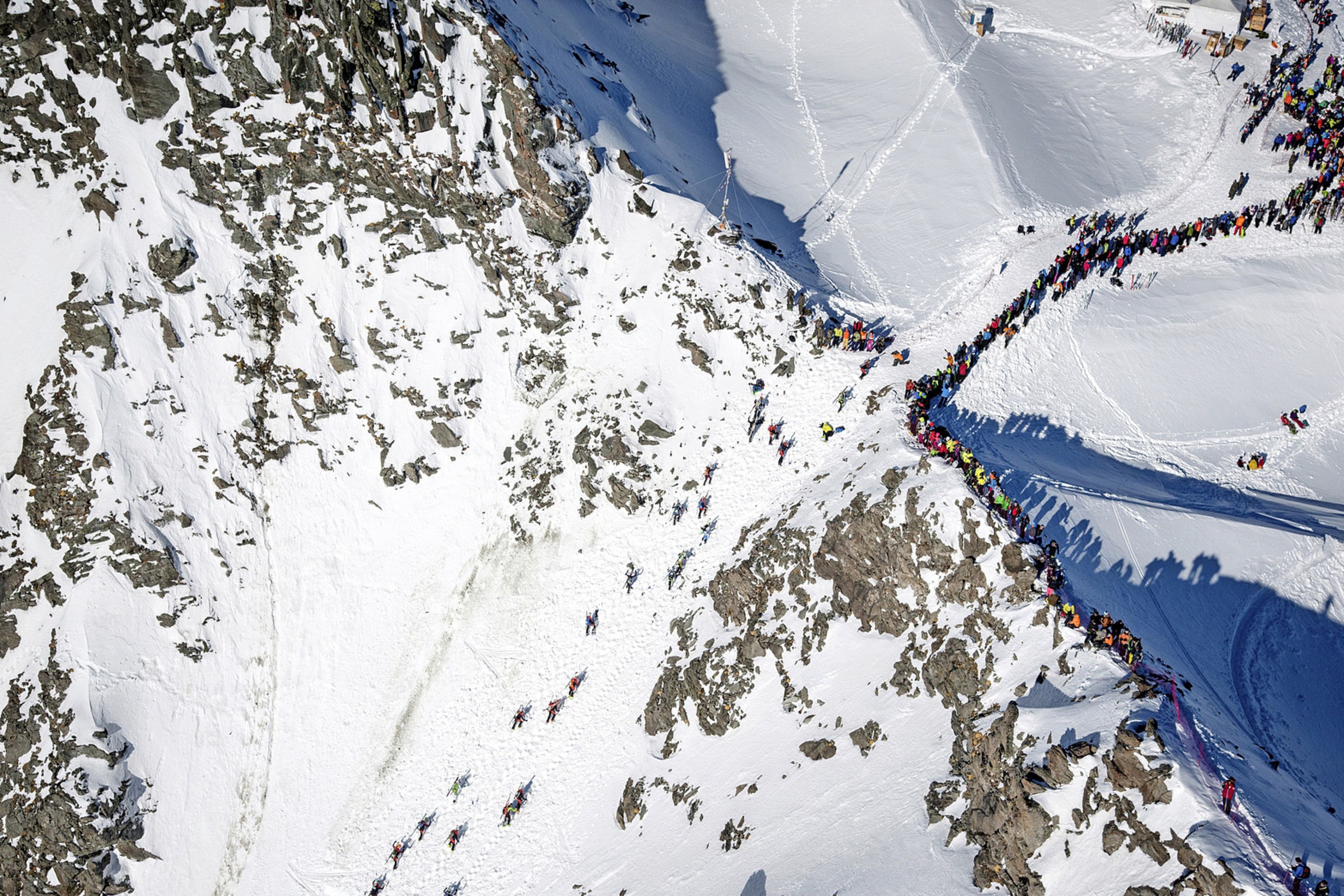 Zuschauerreihe, PDG, Zermatt, Verbier, Skitour, Valais, Wallis