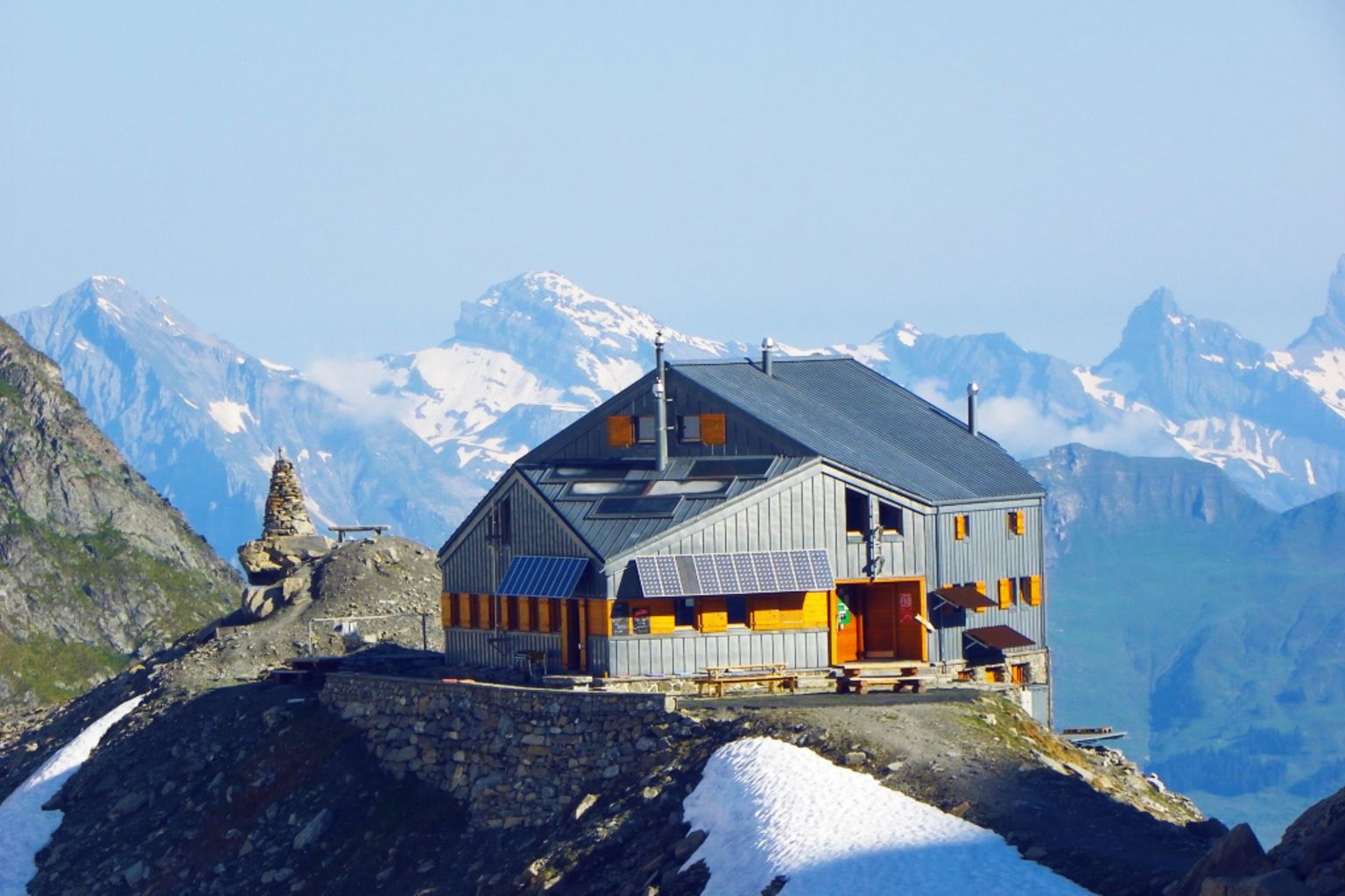 hut, SAC, mountains, alpine, valais