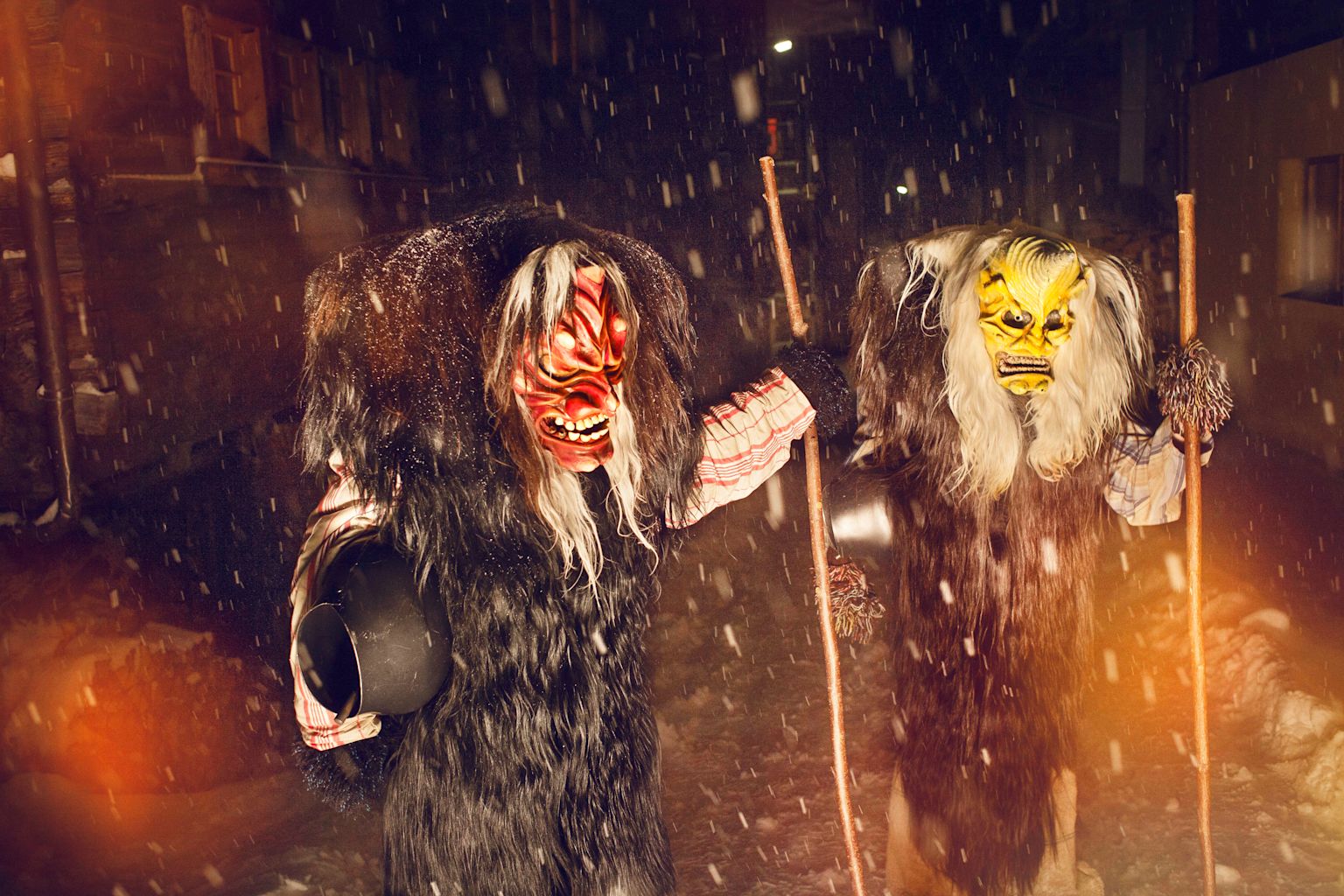 Tschaeggaetta, Loetschental, Fastnacht, Wallis, Schweiz