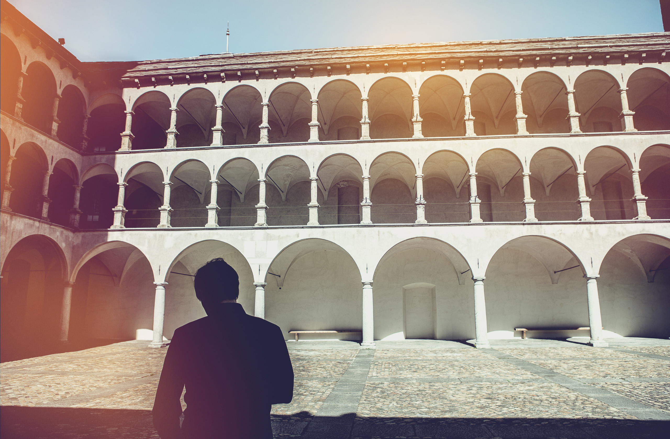 Roman Pfammatter vor dem Stockalperpalast