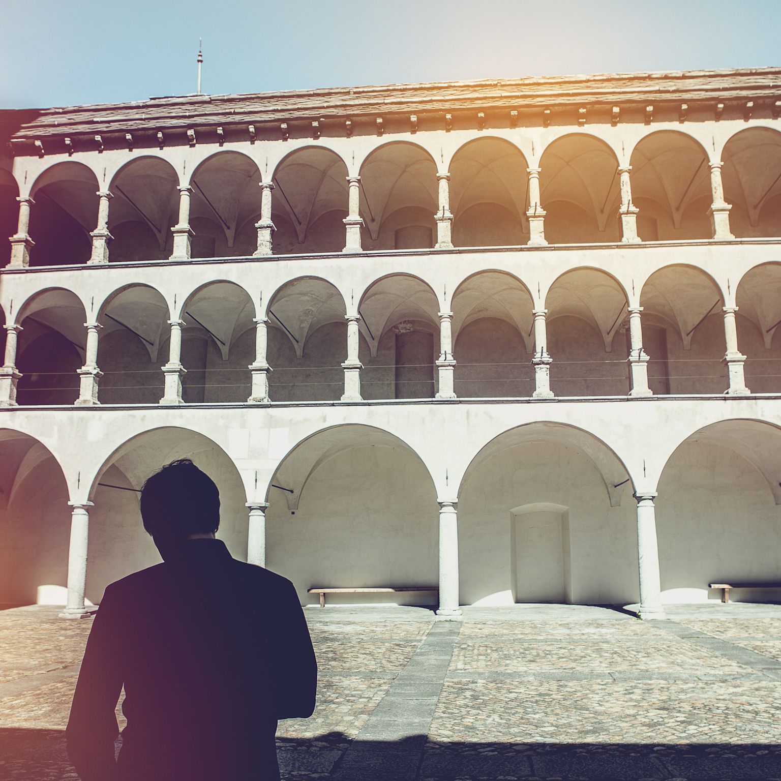 Roman Pfammatter vor dem Stockalperpalast