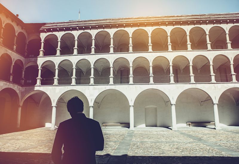 Roman Pfammatter vor dem Stockalperpalast