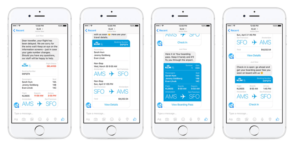 Conversational AI KLM chatbot