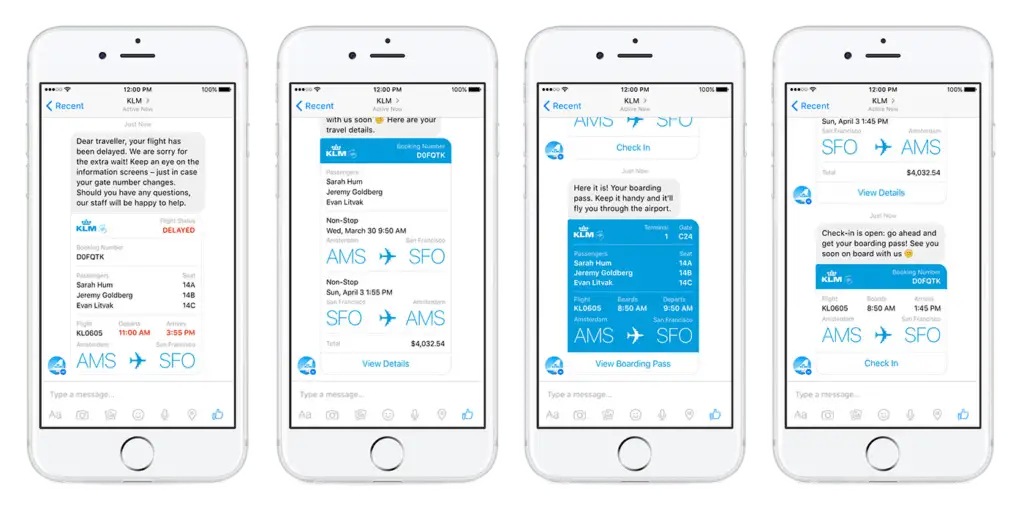 Conversational AI KLM chatbot