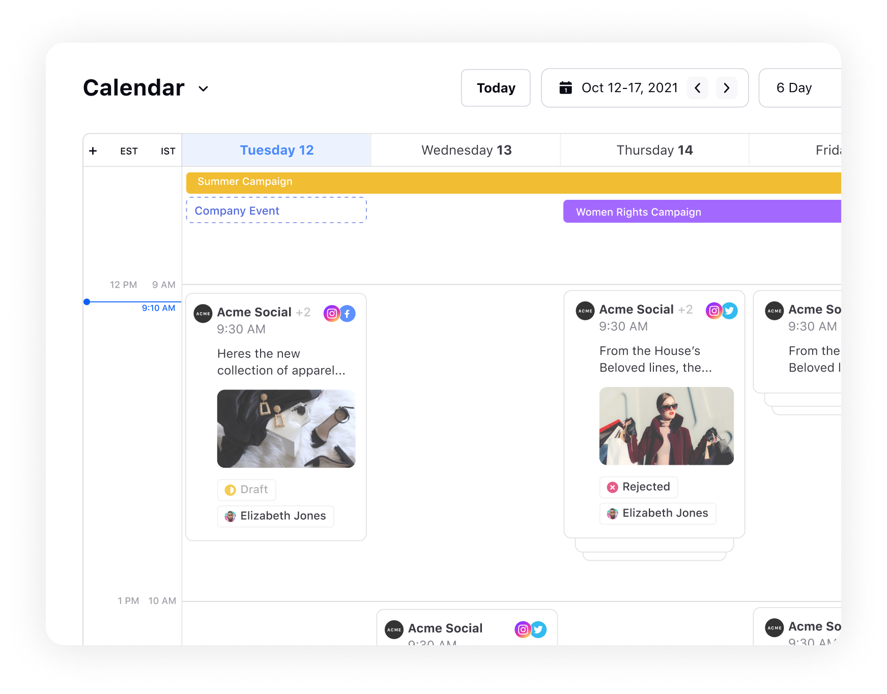 Posts, Campaigns, Events