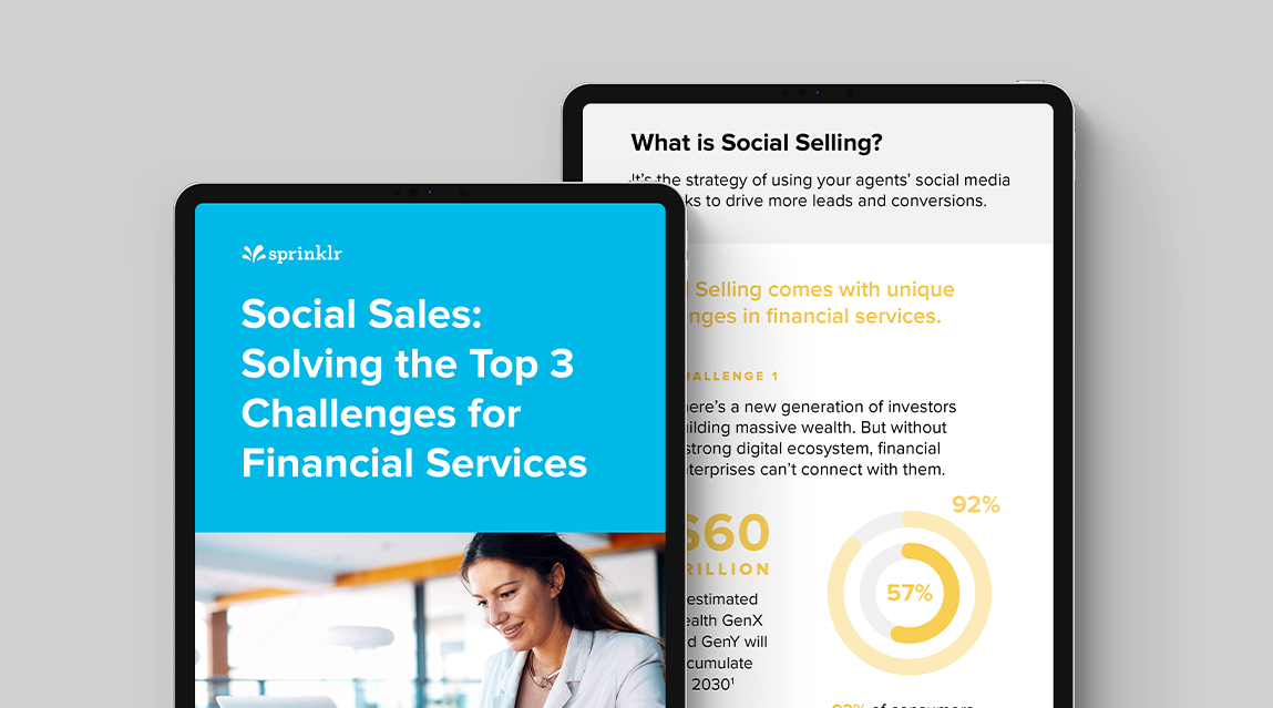 Visual Report: Solving the Top 3 Social Sales Challenges for Financial Services