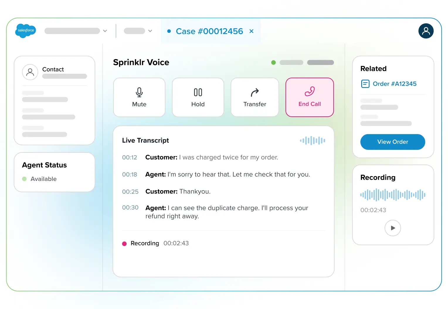 Bring voice interactions into Salesforce