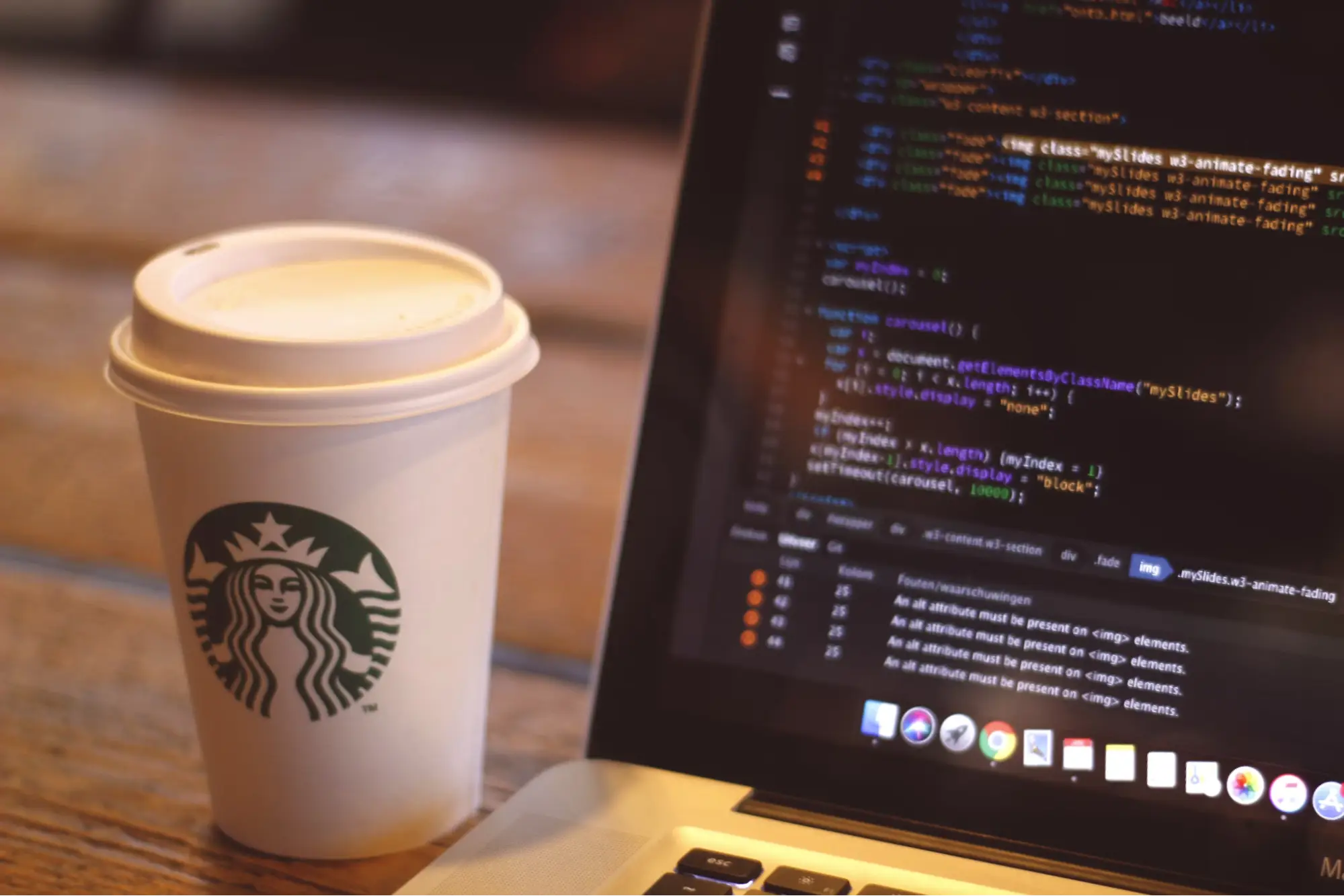 Title: Inserting image... - Description: A Starbucks coffee shop with a protruding logo signboard
