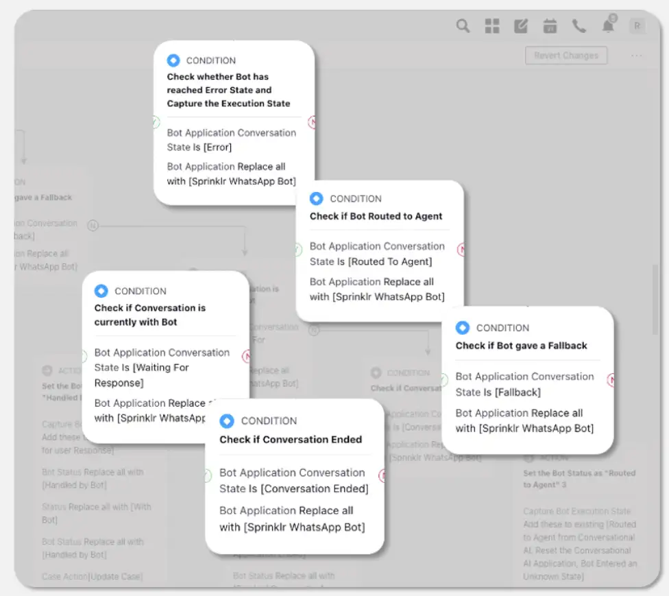 Different types of bot status defined during setting up bot rule