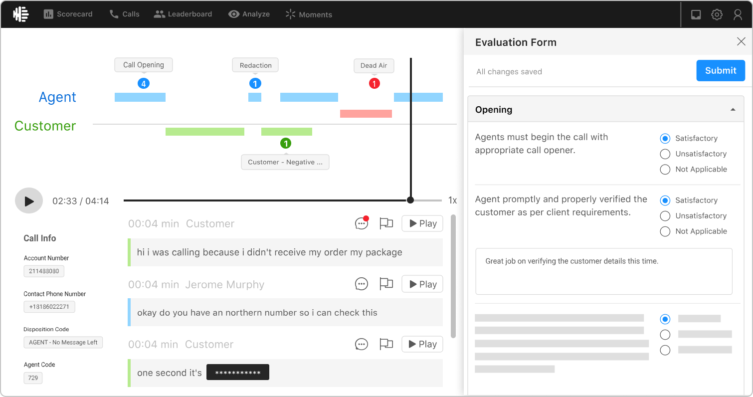 11-best-speech-analytics-software-observe-ai-dashboard