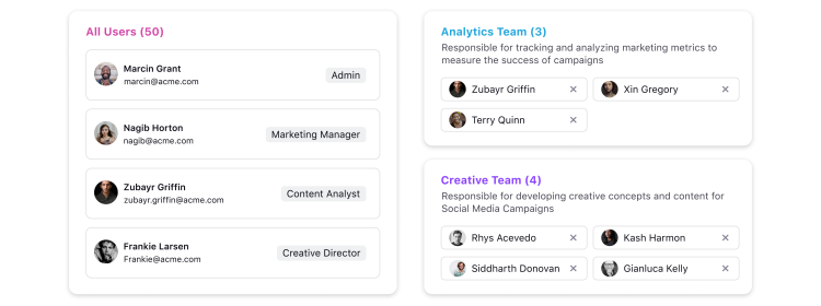 Users & teams