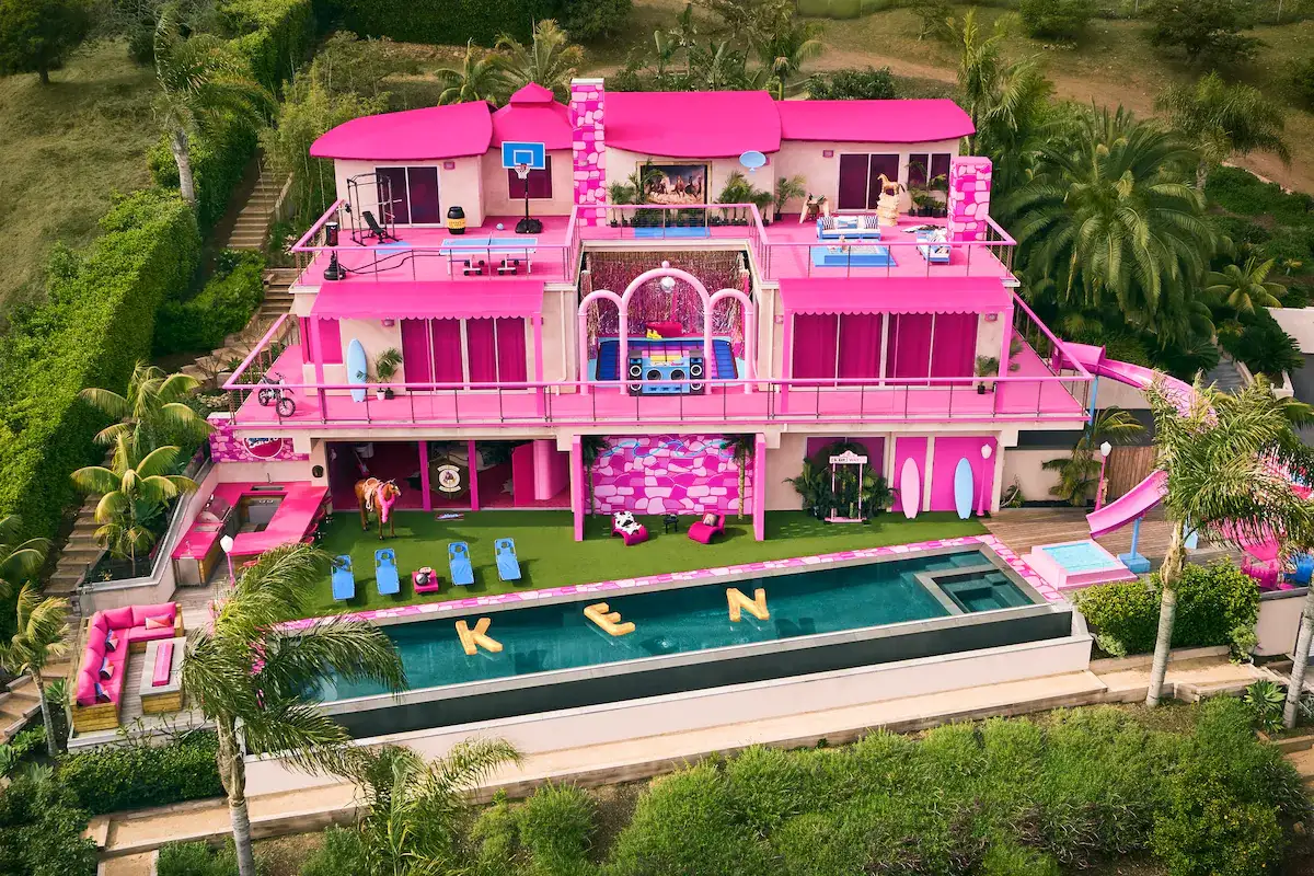 Airbnb-s Malibu mansion activation with Barbie