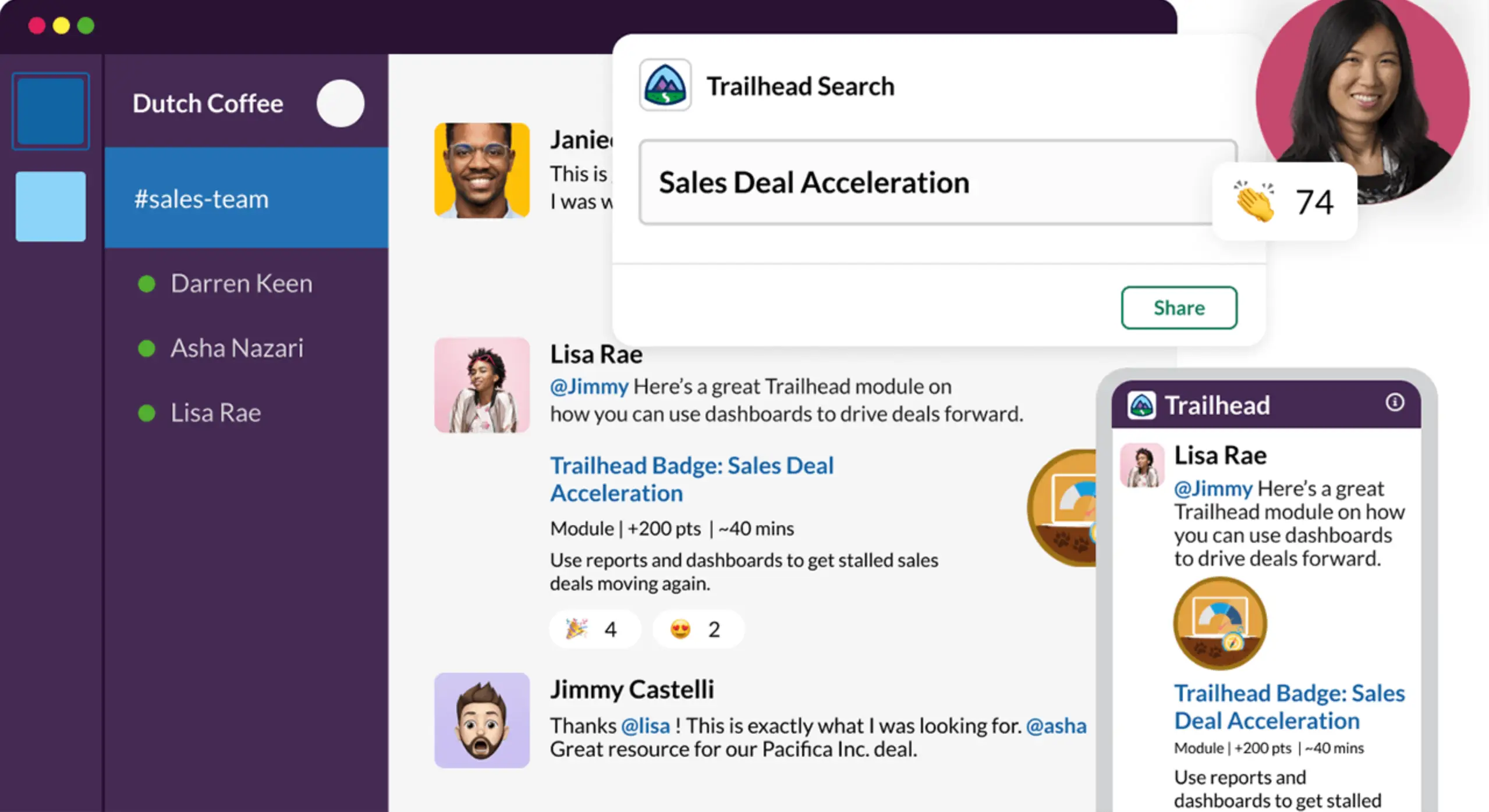 Salesforce Salesblazer community example.