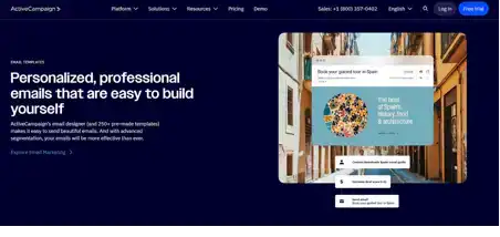 ActiveCampaign analytics and reporting homepage.