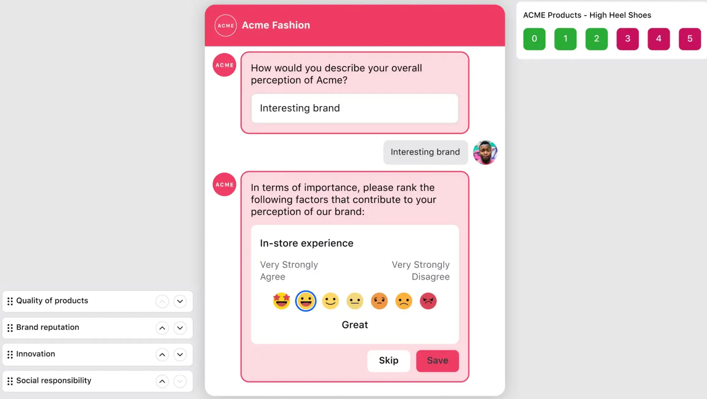 Sprinklr's Conversational Surveys.