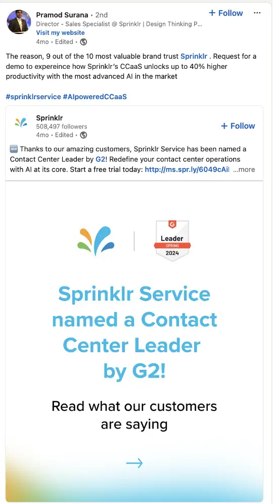 Sprinklr service