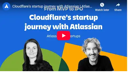 Title: Inserting image... - Description:  Altassian's YouTube video case study featuring Cloudflare leaders