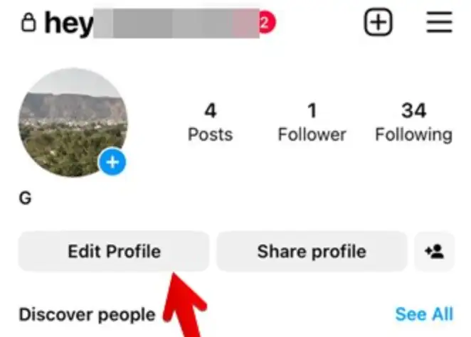 Instagram's Edit Profile section to add links