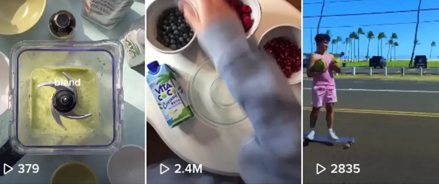 Vita Coco's "nature's cereal" trend on TikTok using social listening.