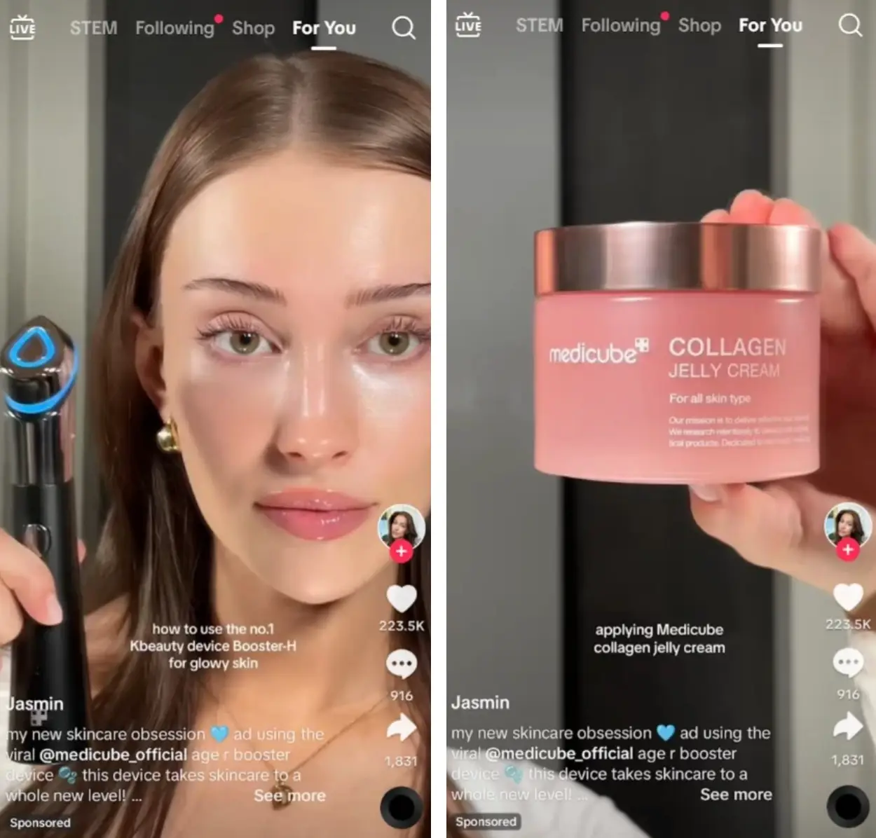 Medicube TikTok edutainment ad.