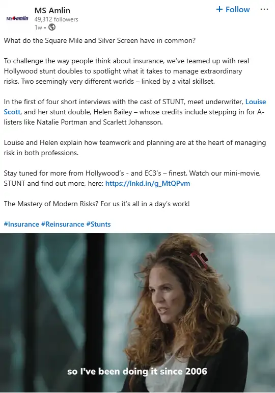 Post on parallels between managing risks in finance and performing dangerous movie stunts.