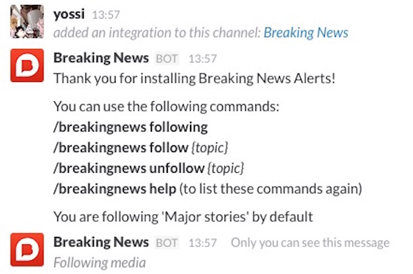 An image showing how NBC uses chatbots on slack app