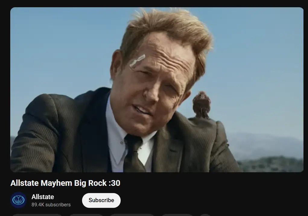 One of the videos from Allstate’s Mayhem Moments social series.