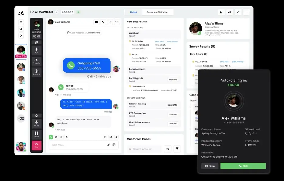 Outbound Voice service for better call center automation via Sprinklr Service