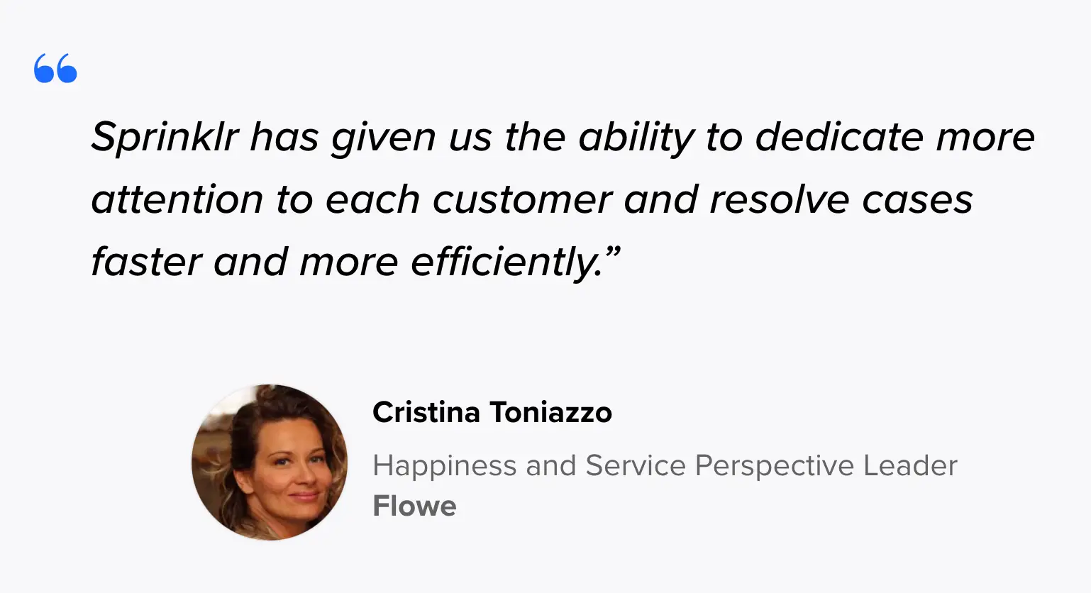 Flowe-Sprinklr case study quote