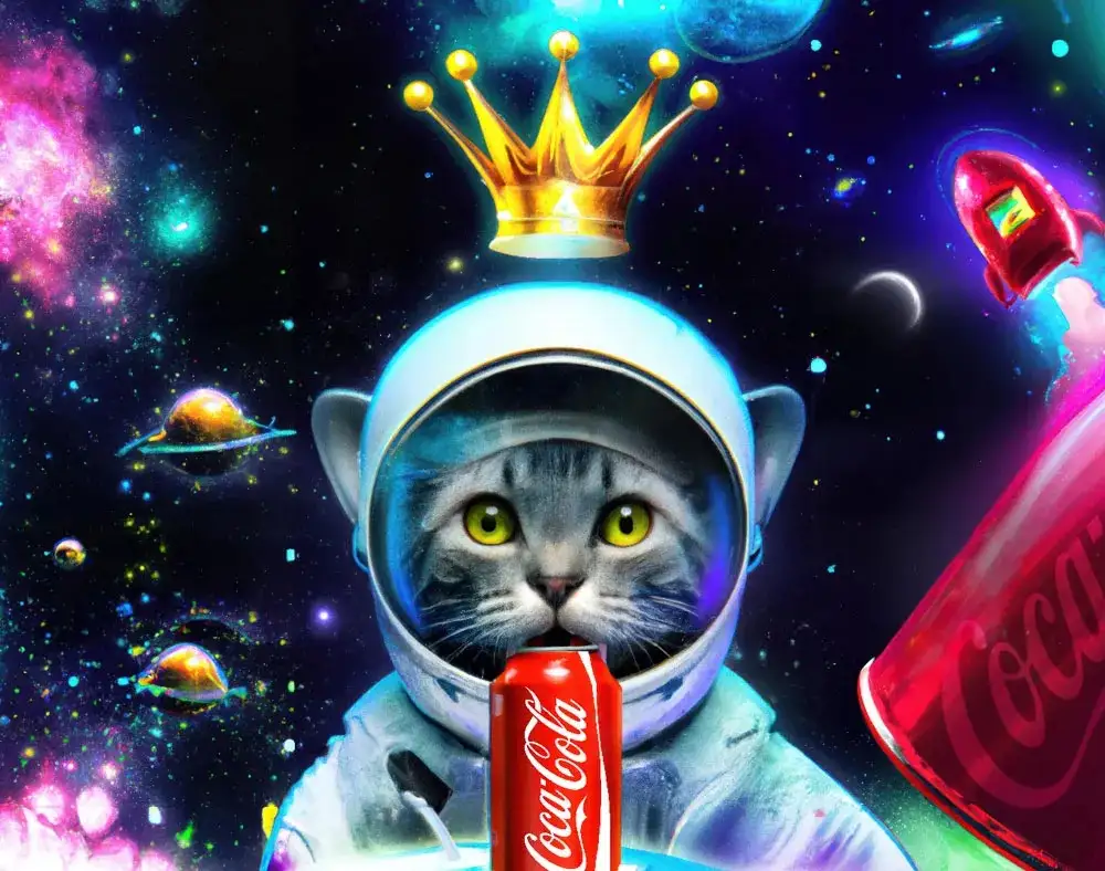 Coca-Cola presenting AI-generated image 