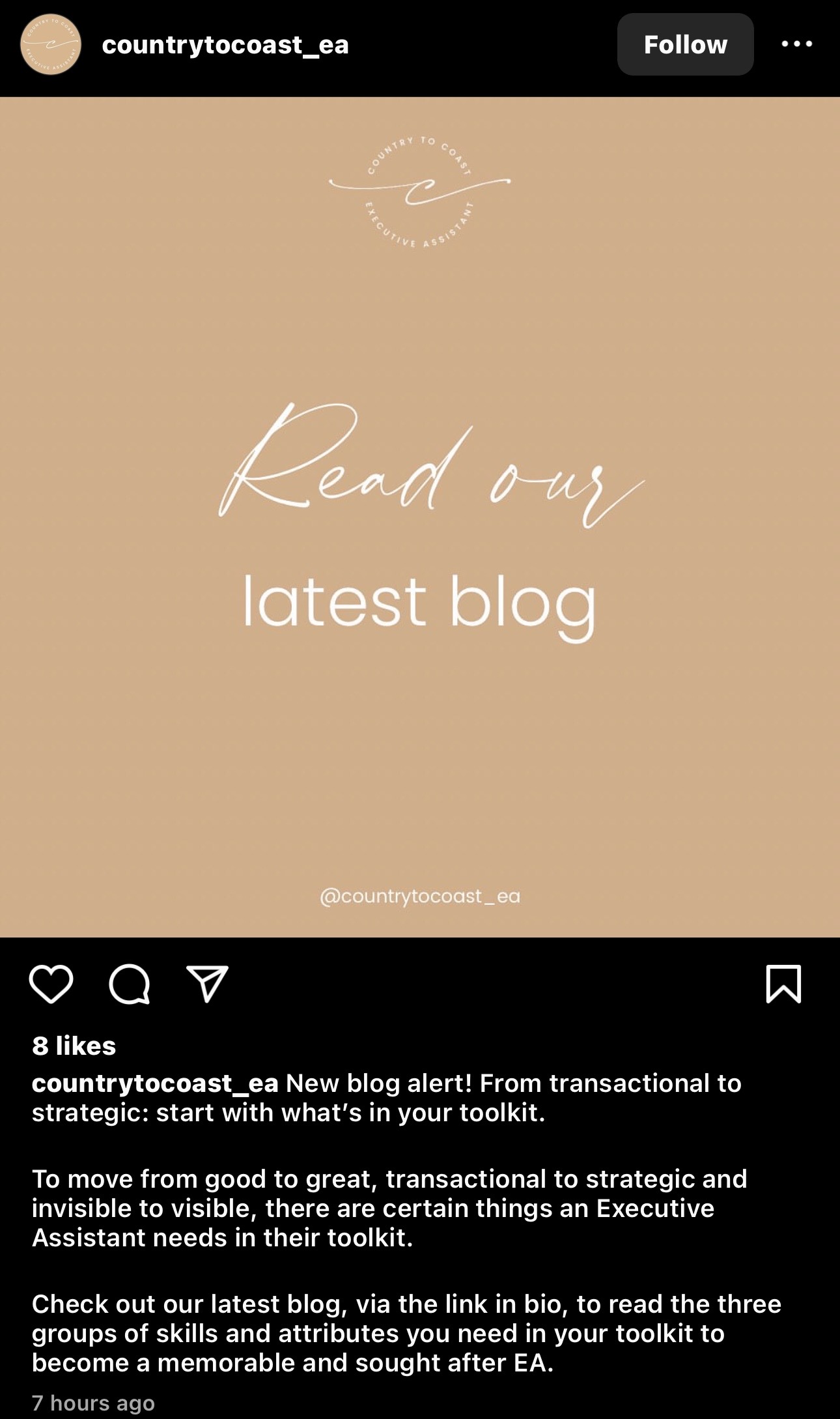 A social media image promoting a latest blog post