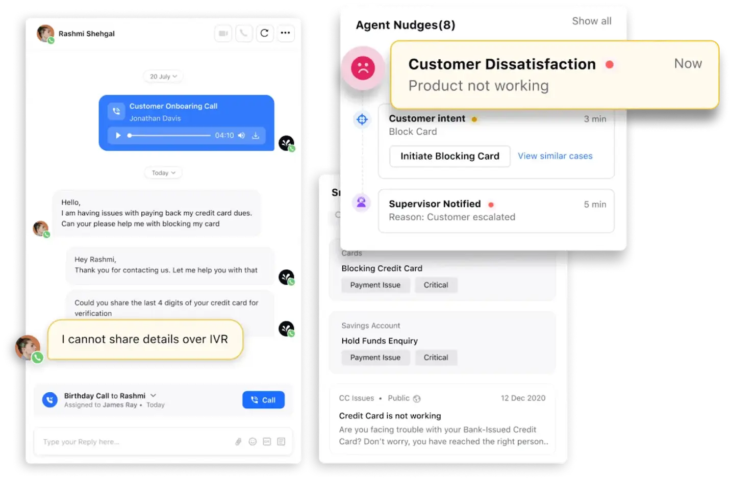 Sprinklr Service automatically takes notes and gives insights from customer calls and text messages