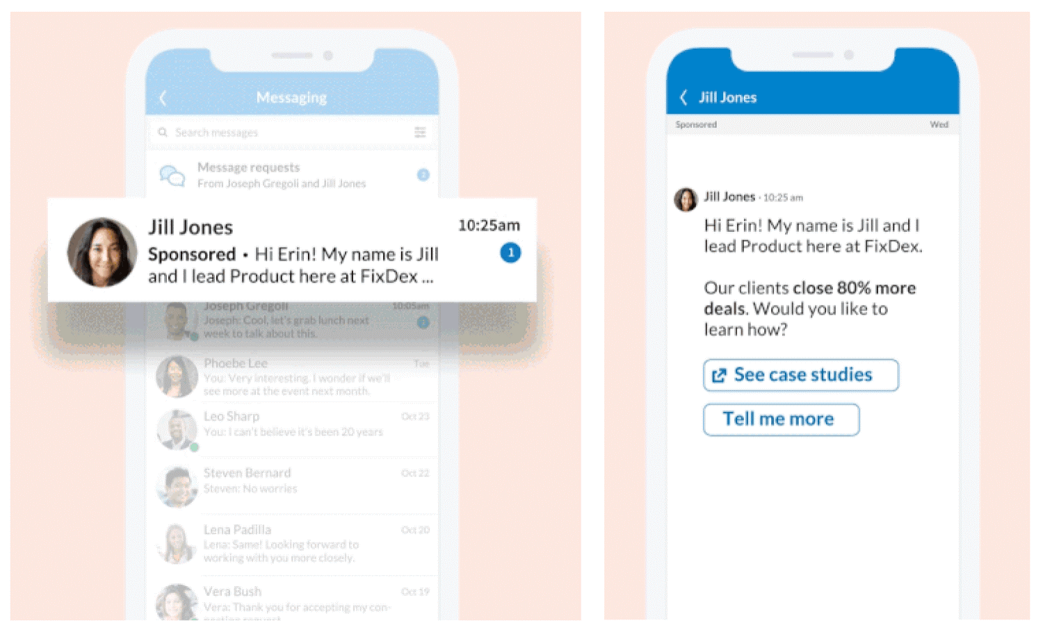 An image showing how LinkedIn conversation ads ensure real-time engagement
