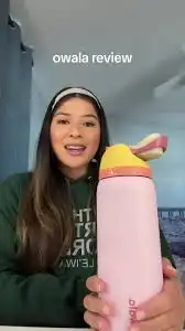 Owala FreeSip water bottles in bright, mix-and-match colors, showcased on TikTok to highlight interactive short-form video marketing and Gen Z engagement.