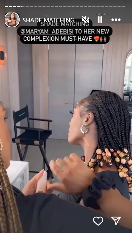 Fenty Beauty’s Instagram Stories featuring how to choose the right foundation shade.