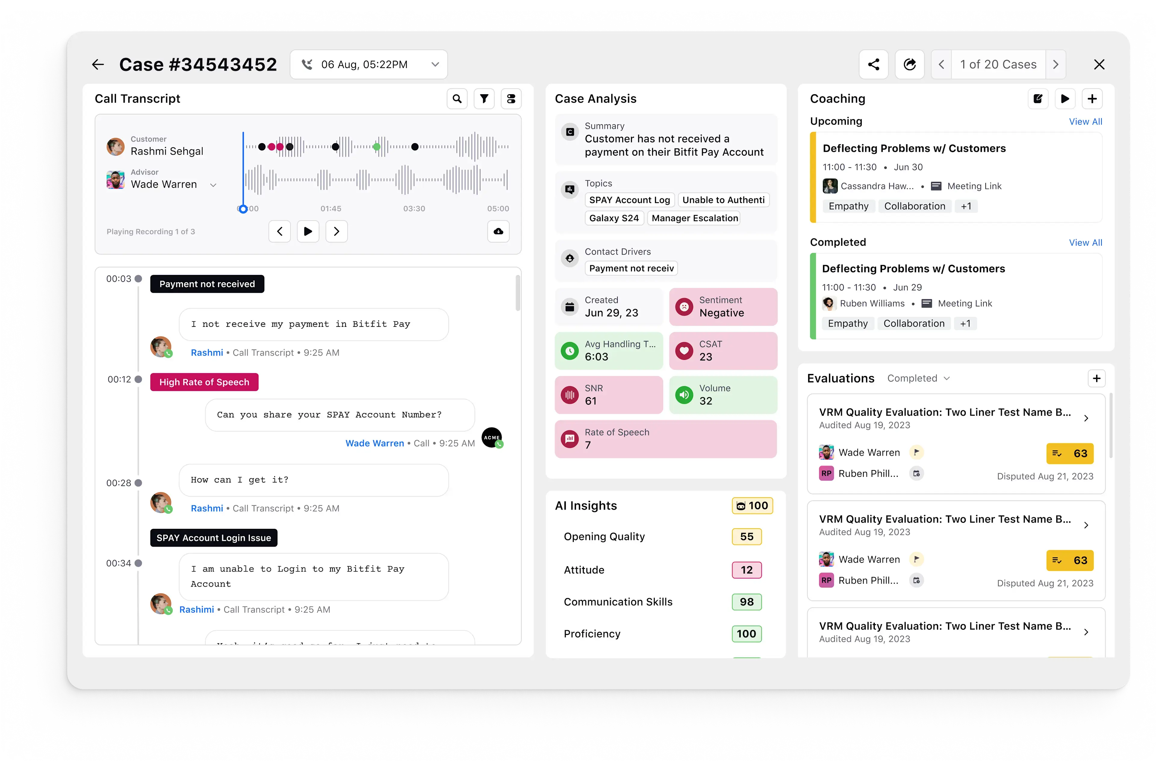 The UAE government uses Sprinklr Service to monitor sentiment during calls and trigger de-escalations 