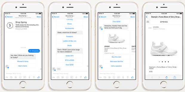 Chat with bot messenger