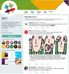 Slack has a dedicated X (Formerly Twitter) page to showcase all positive tweets about it